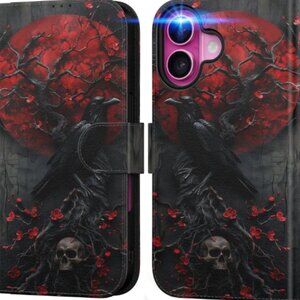 iPhone 16 Plus Wallet Case with Card Holder + Cash Clip, RFID-Blocking